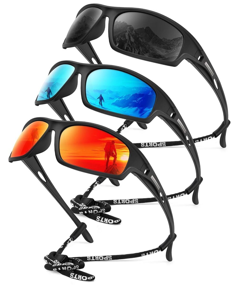 Polarized Sports Sunglasses Men UV400 Running Fishing Golf